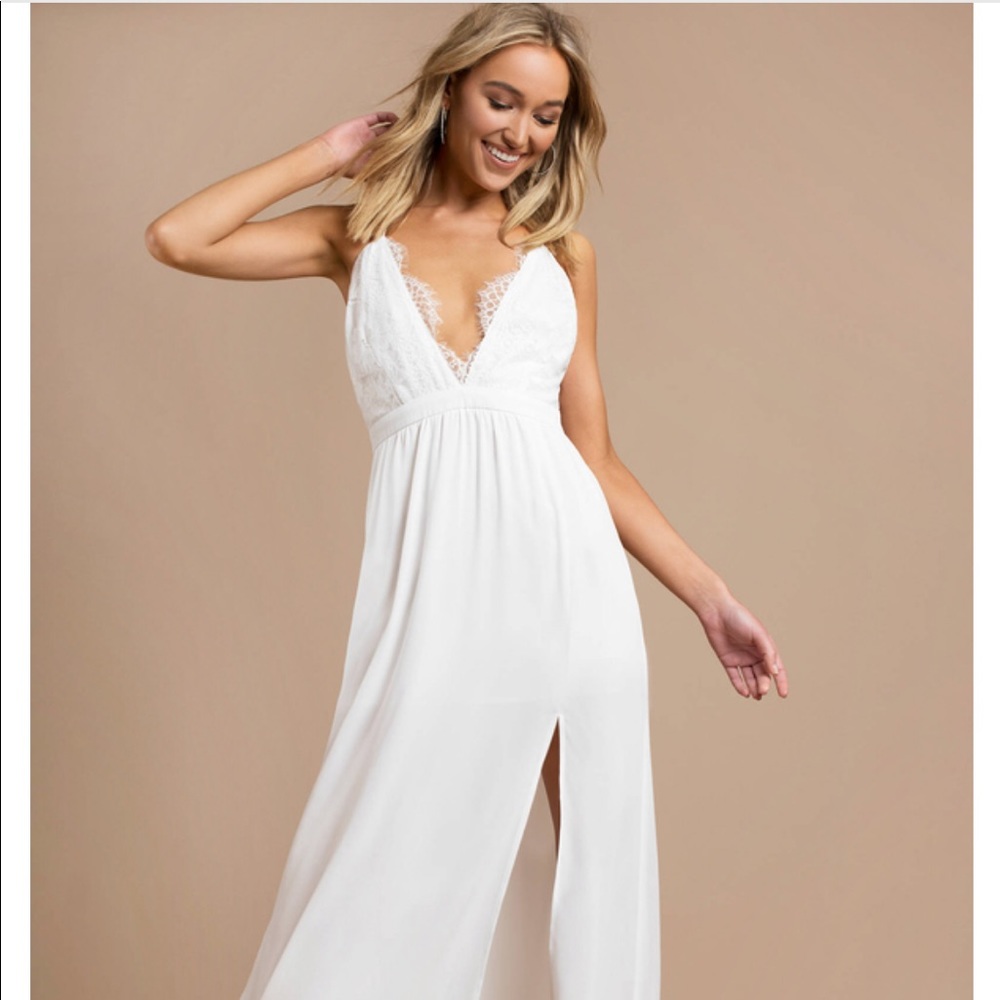 NWT White Lace Maxi Dress